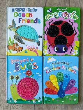Little Hippo Set of 4 Sensory Development Early Reading Skills Books